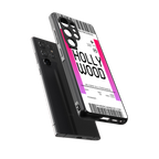 hollywood boarding pass ticket back phone cover | glass case for samsung galaxy s25 ultra
