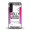 hollywood boarding pass ticket back phone cover | glass case for samsung galaxy s24 fe