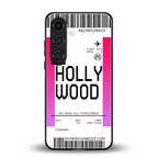 hollywood boarding pass ticket back phone cover | glass case for samsung galaxy s24 plus