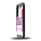 hollywood boarding pass ticket back phone cover | glass case for samsung galaxy s24