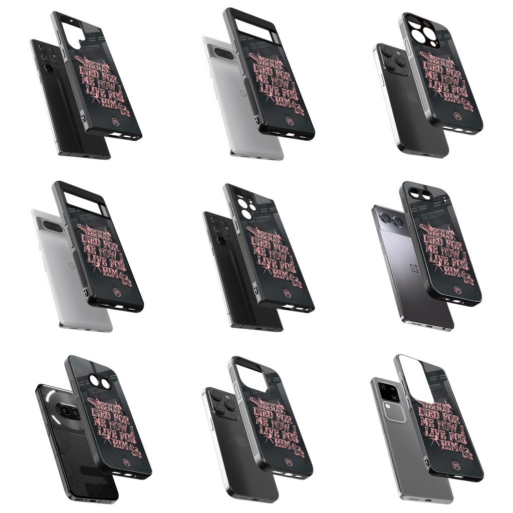 Durable Glass Back Mobile Case for iPhone, Samsung, OnePlus, Google Pixel, Redmi, Vivo, Oppo