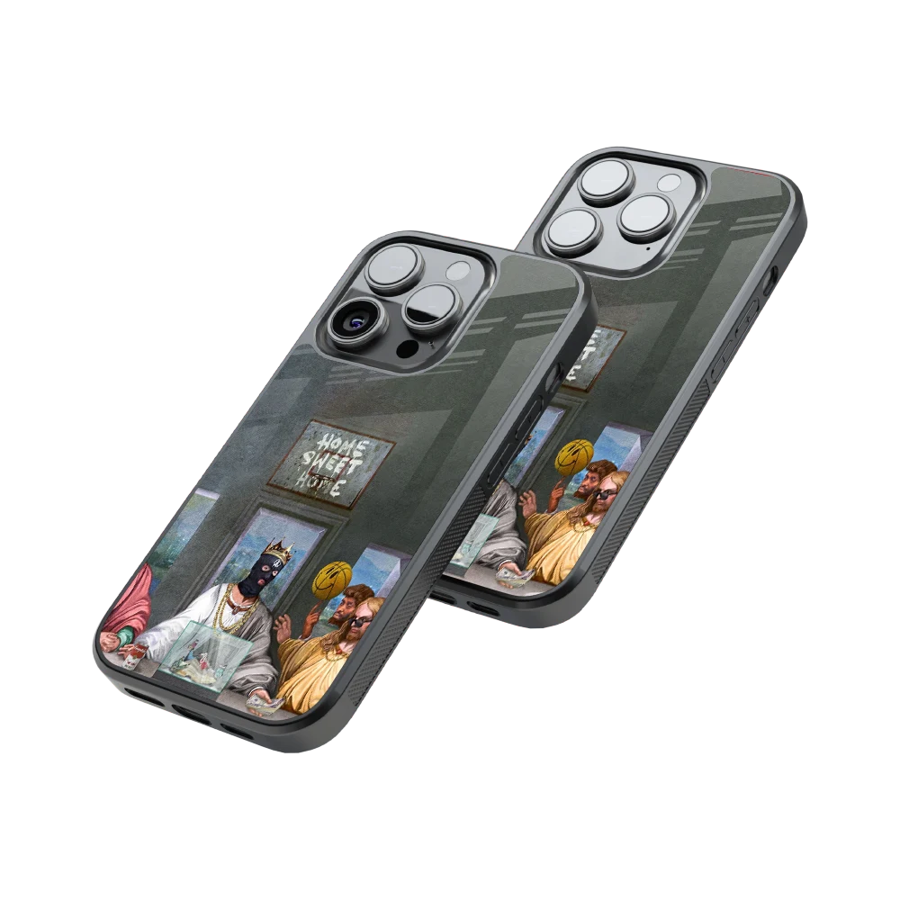 Protective Glass Back Phone Case Compatible with iPhone, Samsung, OnePlus, Pixel & More