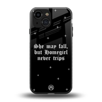 homegirl back phone cover | glass case for iphone 13 mini