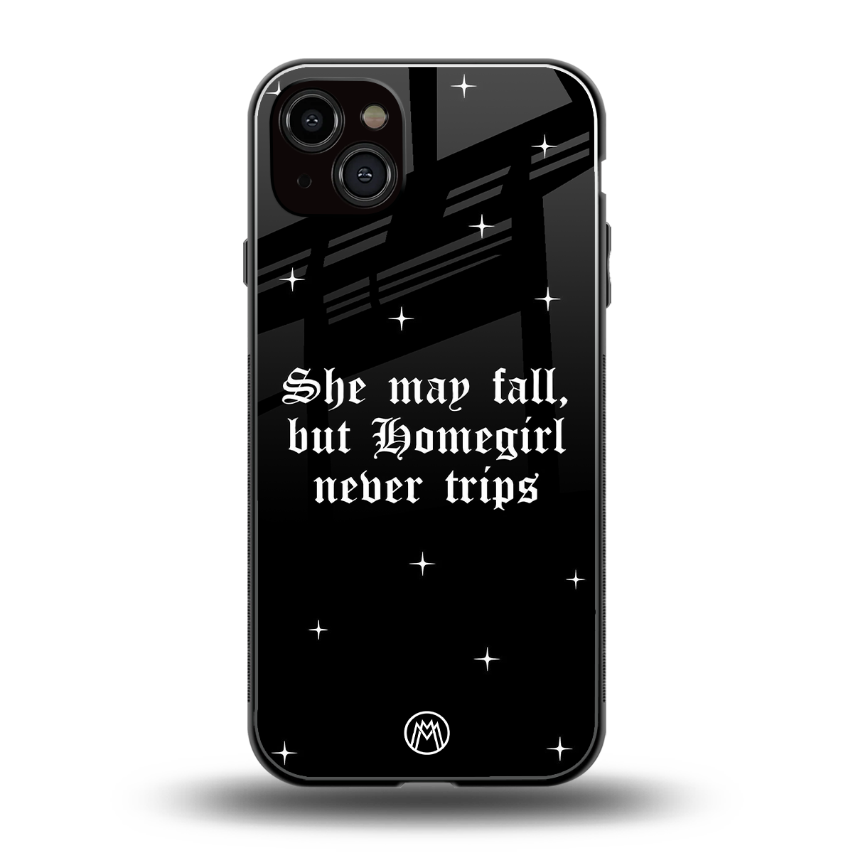 homegirl back phone cover | glass case for iphone 15 plus