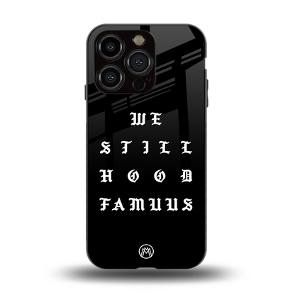 hood famous back phone cover | glass case for iphone 15 pro