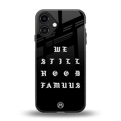 hood famous back phone cover | glass case for iphone 16 plus