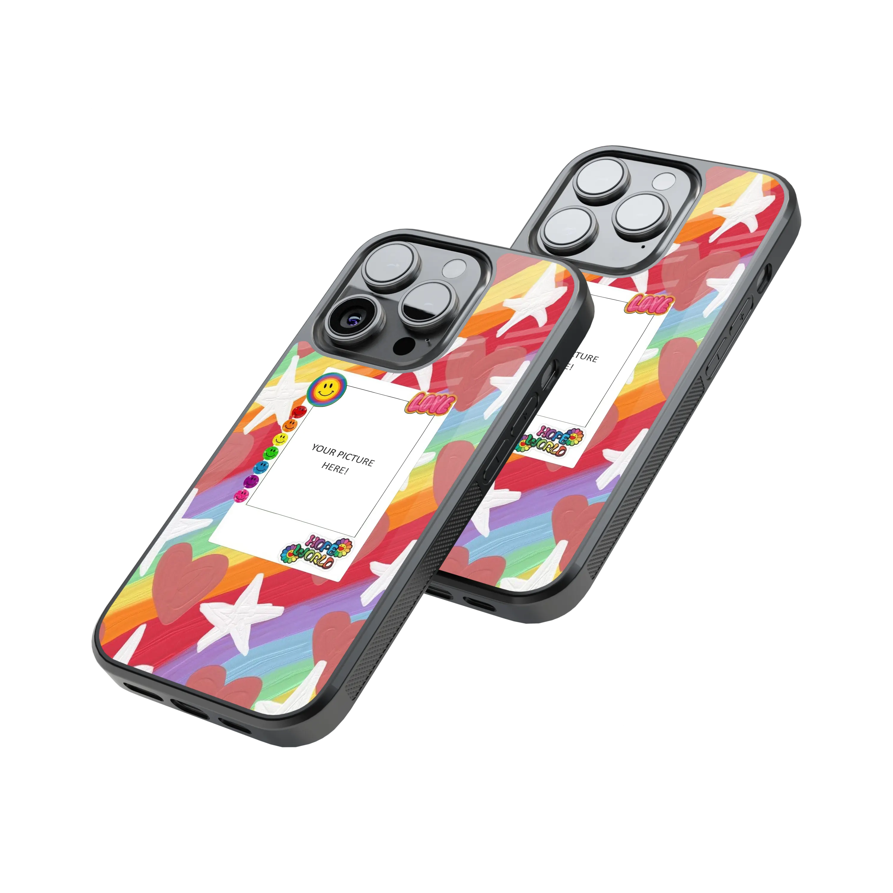 Polaroid Personalised Glass Phone Case