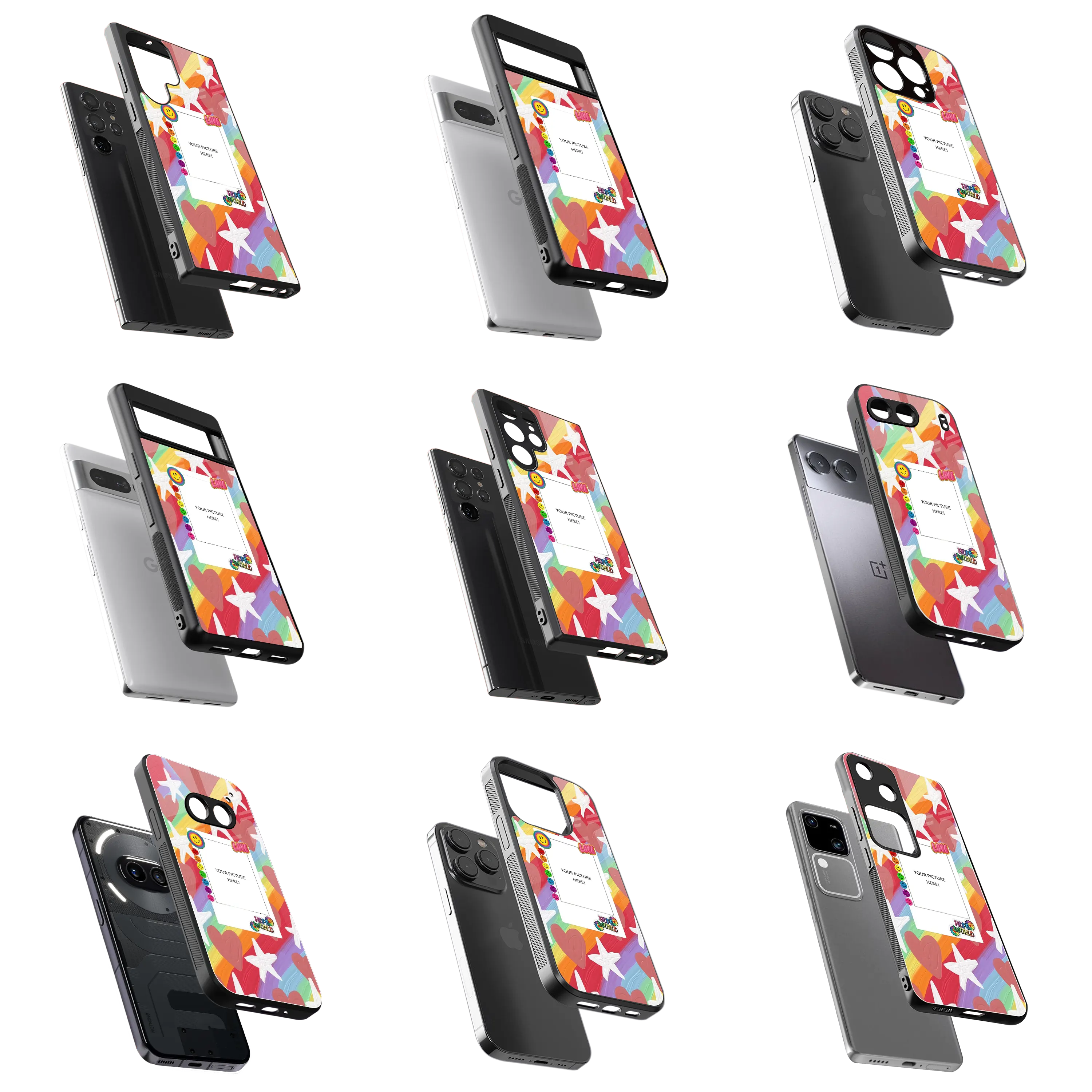 Polaroid Personalised Glass Phone Case