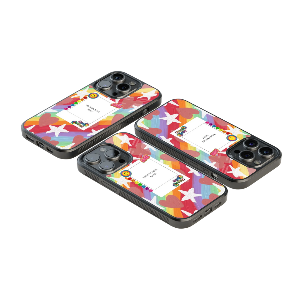 Polaroid Personalised Glass Phone Case