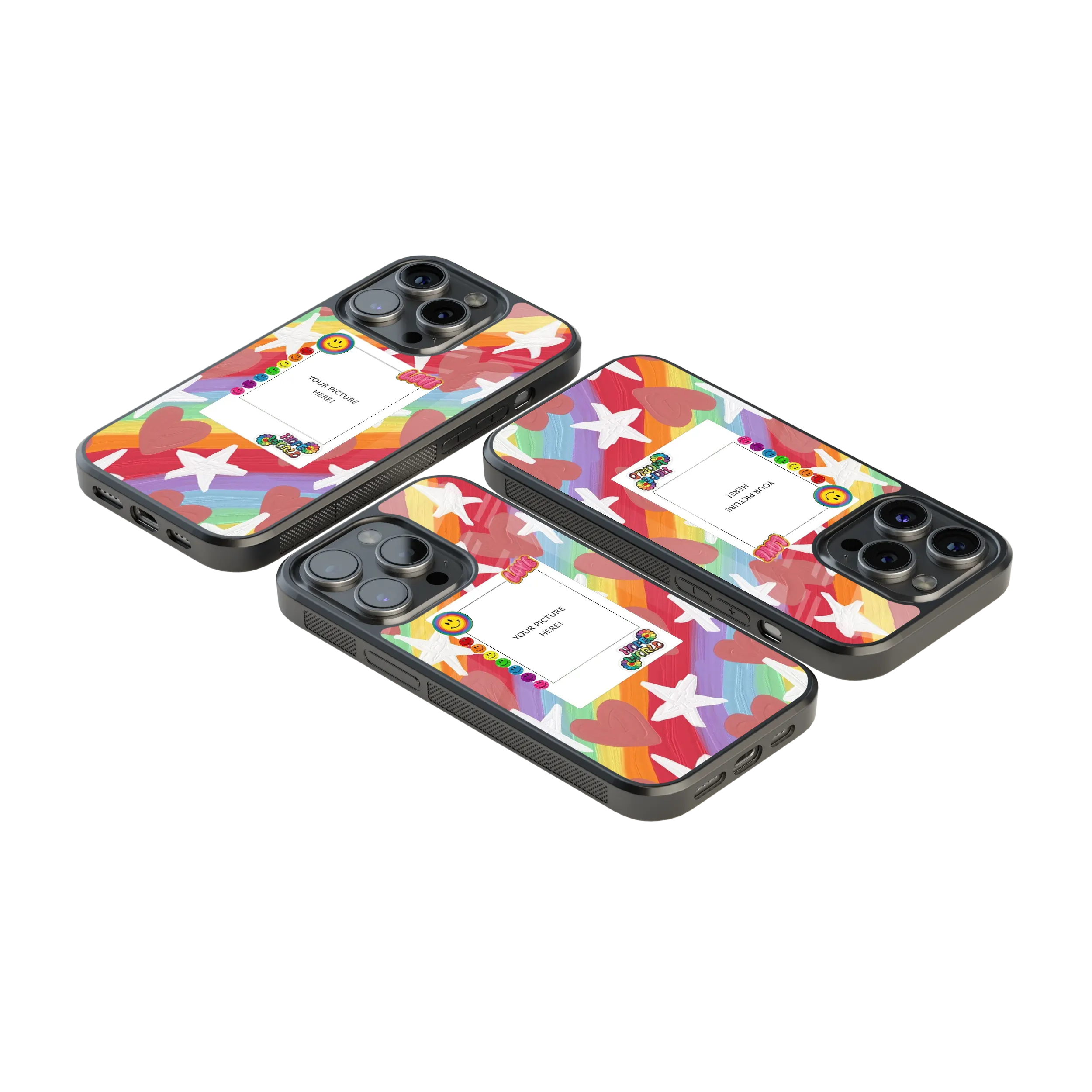 Polaroid Personalised Glass Phone Case