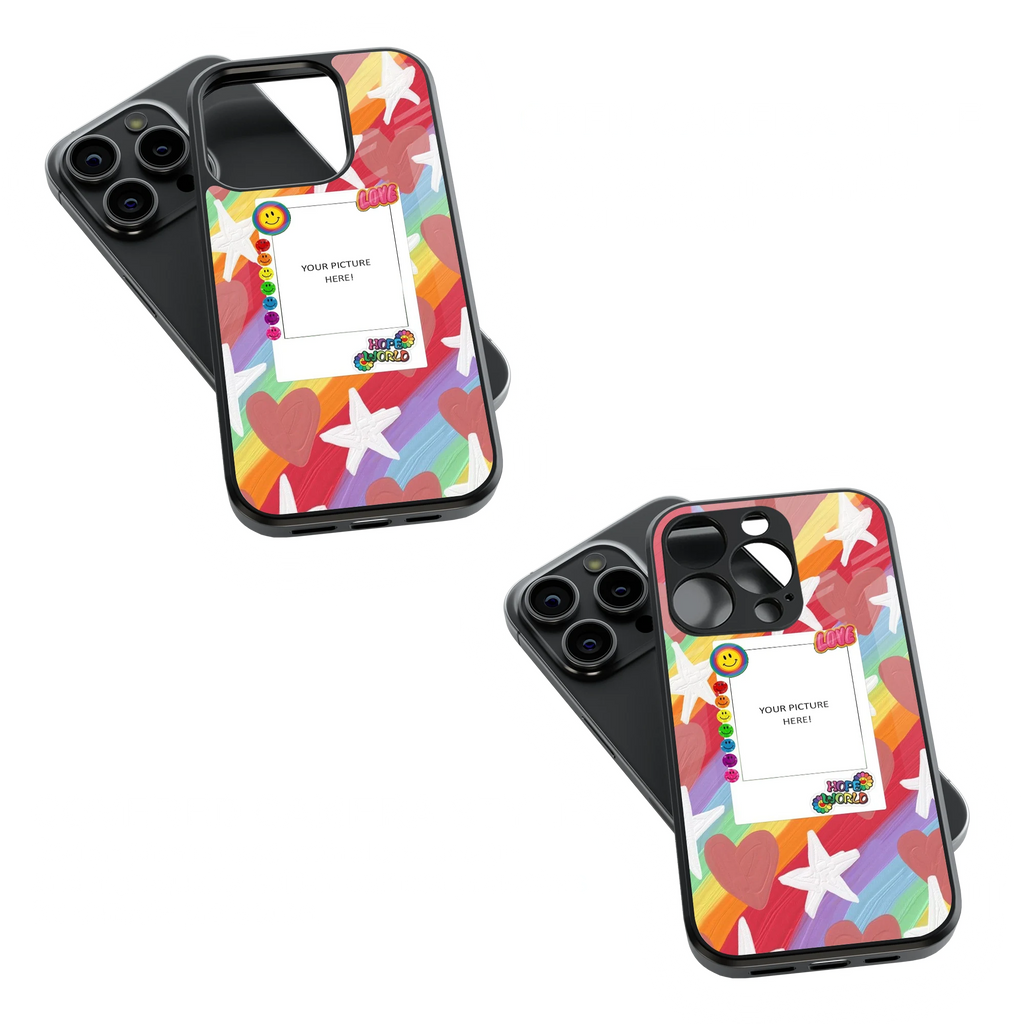 Polaroid Personalised Glass Phone Case