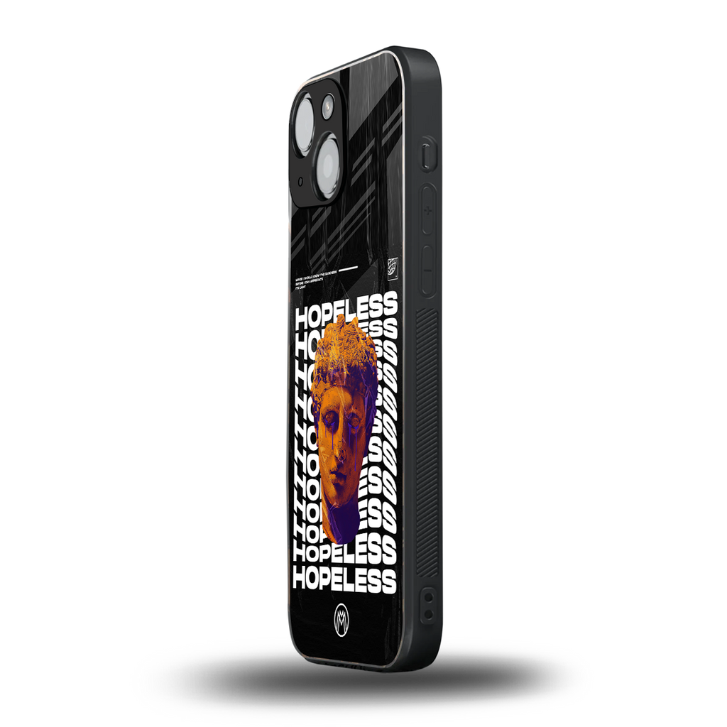 hopeless greek back phone cover | glass case for iphone 13 mini