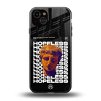 hopeless greek back phone cover | glass case for iphone 14 plus