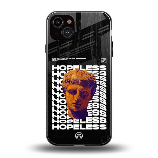 hopeless greek back phone cover | glass case for iphone 14 plus