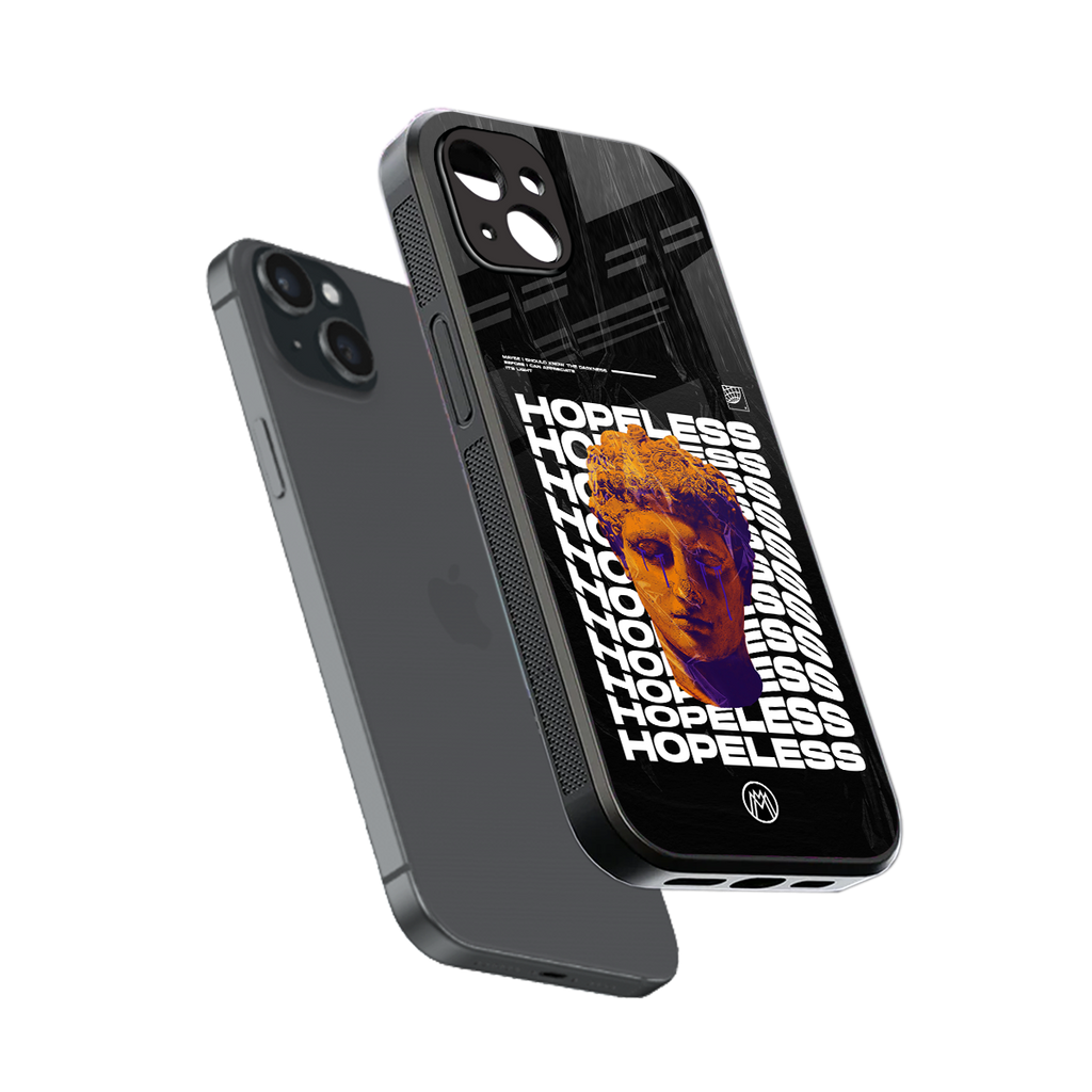 hopeless greek back phone cover | glass case for iphone 14 plus
