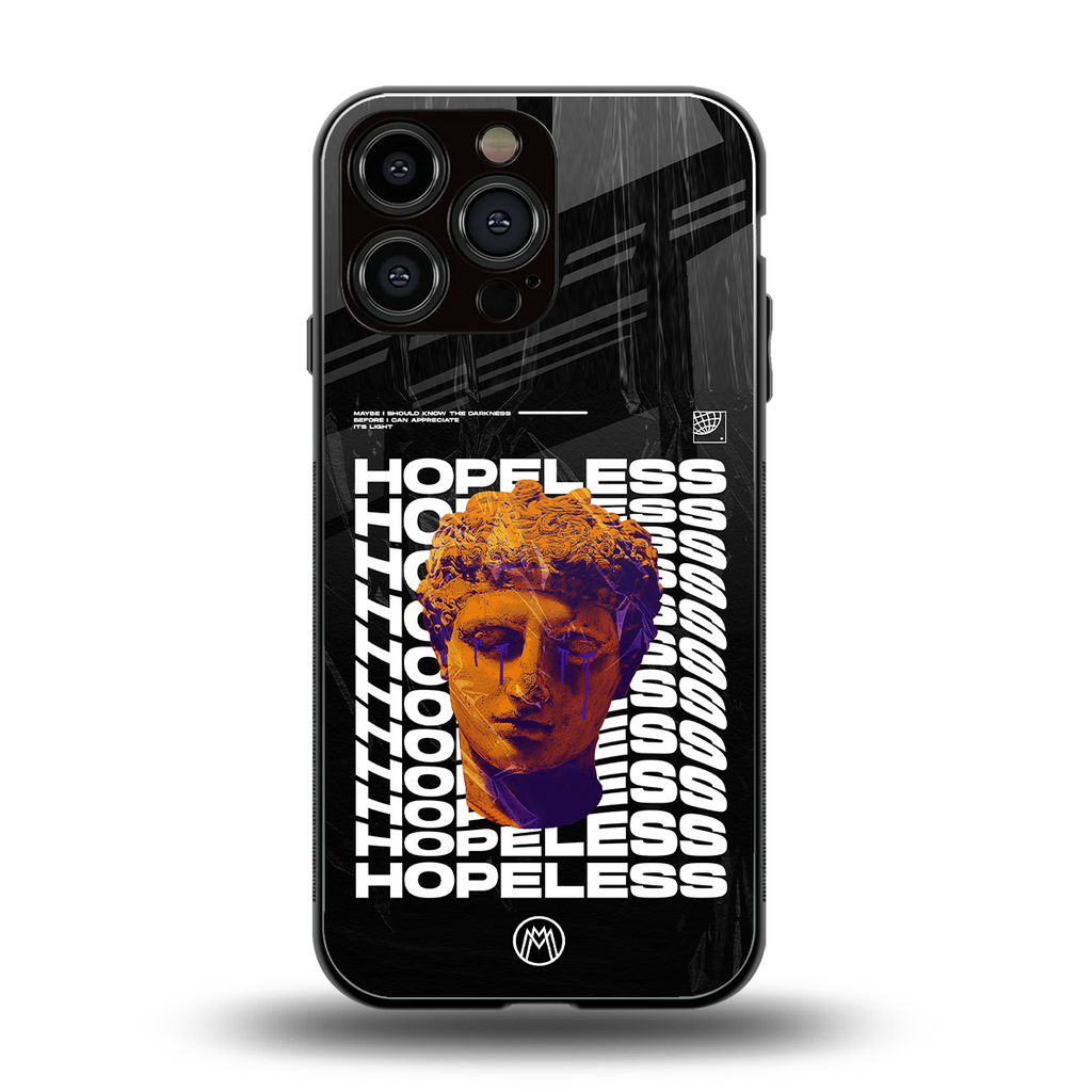 hopeless greek back phone cover | glass case for iphone 15 pro max