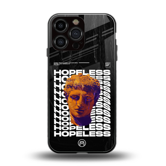 hopeless greek back phone cover | glass case for iphone 15 pro max