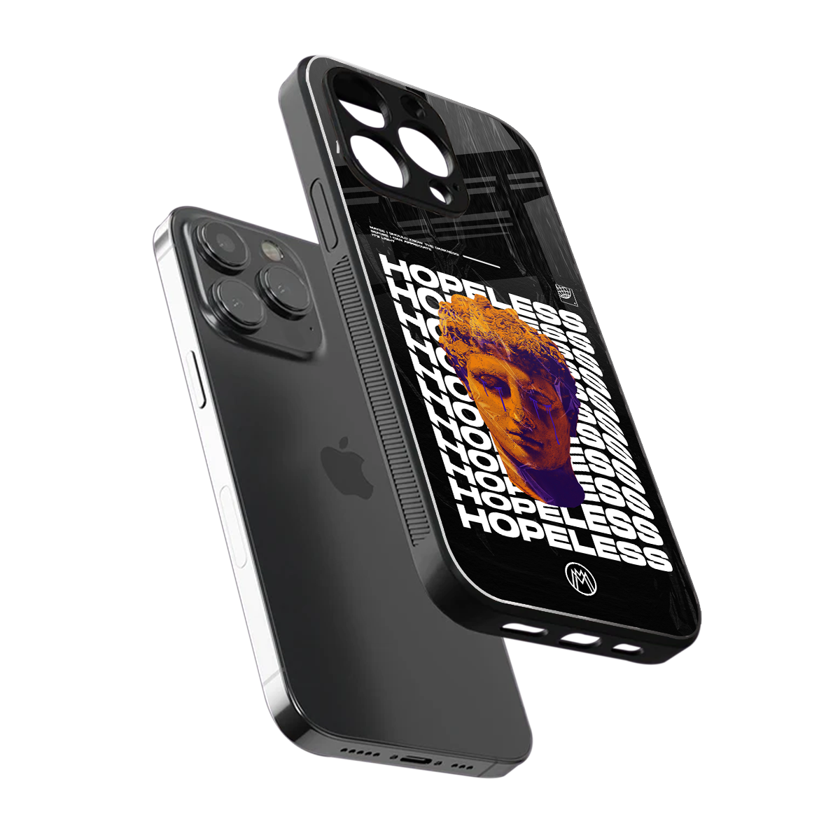 hopeless greek back phone cover | glass case for iphone 15 pro max