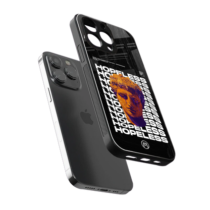 hopeless greek back phone cover | glass case for iphone 15 pro max
