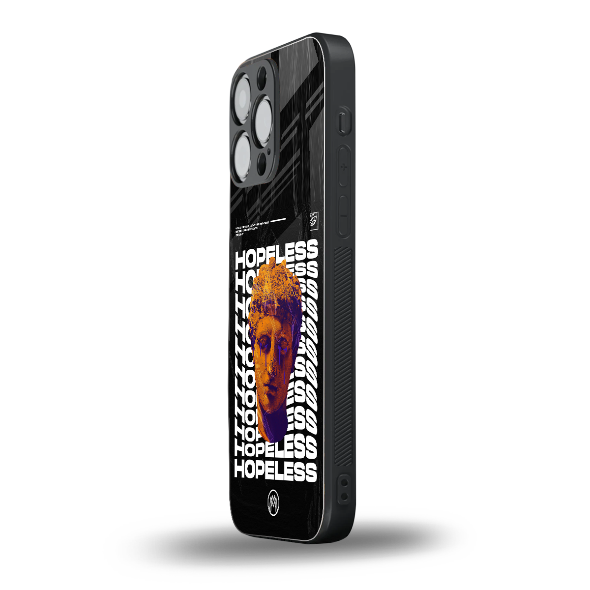 hopeless greek back phone cover | glass case for iphone 15 pro max