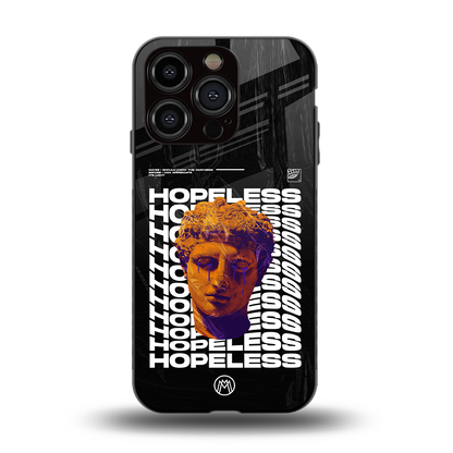 hopeless greek back phone cover | glass case for iphone 15 pro