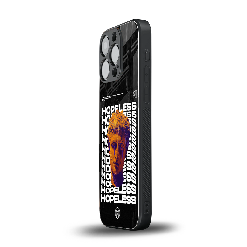 hopeless greek back phone cover | glass case for iphone 15 pro