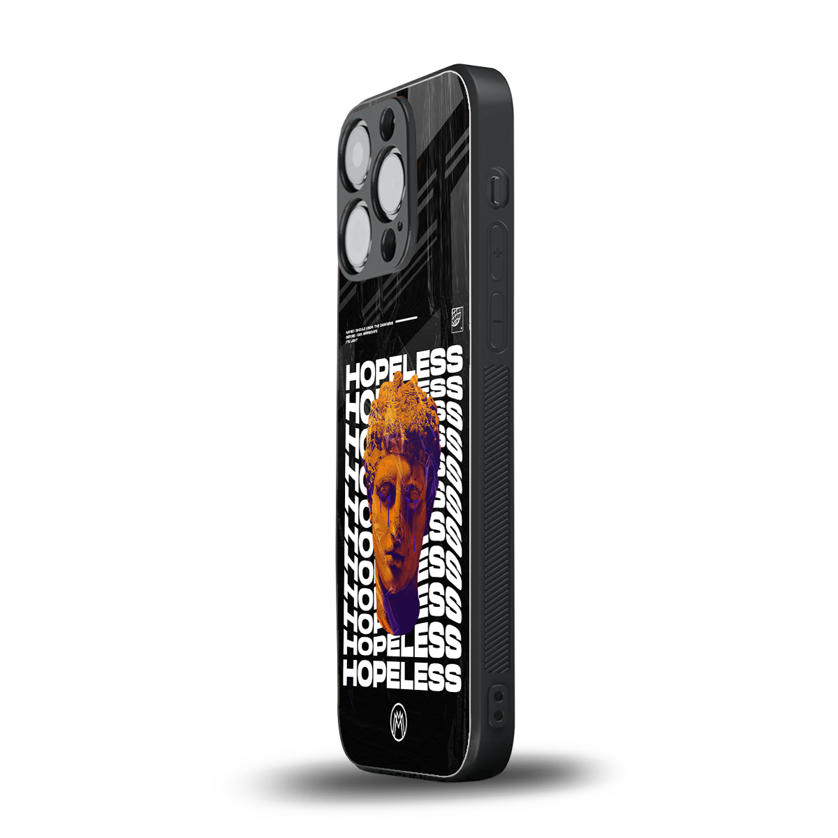 hopeless greek back phone cover | glass case for iphone 15 pro