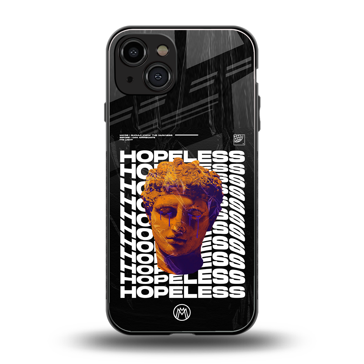 hopeless greek back phone cover | glass case for iphone 15