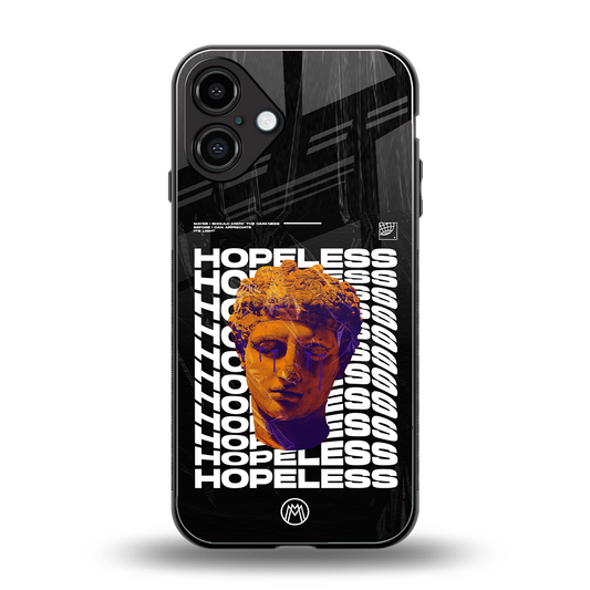 hopeless greek back phone cover | glass case for iphone 16 plus