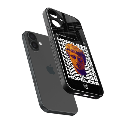 hopeless greek back phone cover | glass case for iphone 16 plus