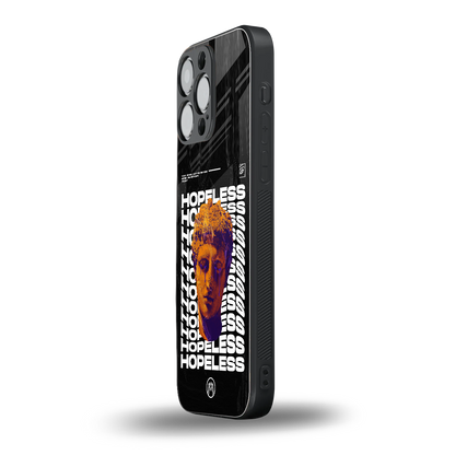 hopeless greek back phone cover | glass case for iphone 16 pro max