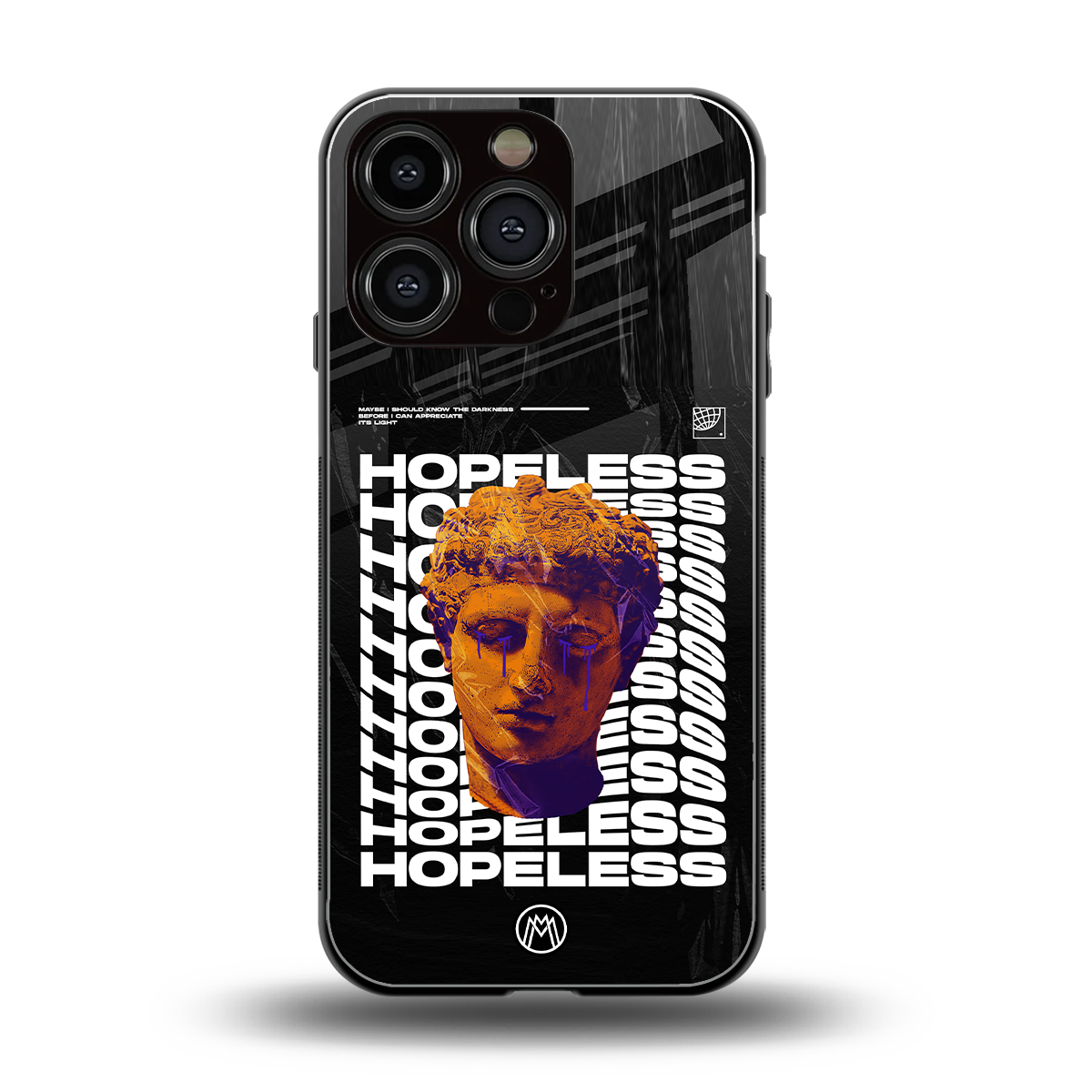hopeless greek back phone cover | glass case for iphone 16 pro