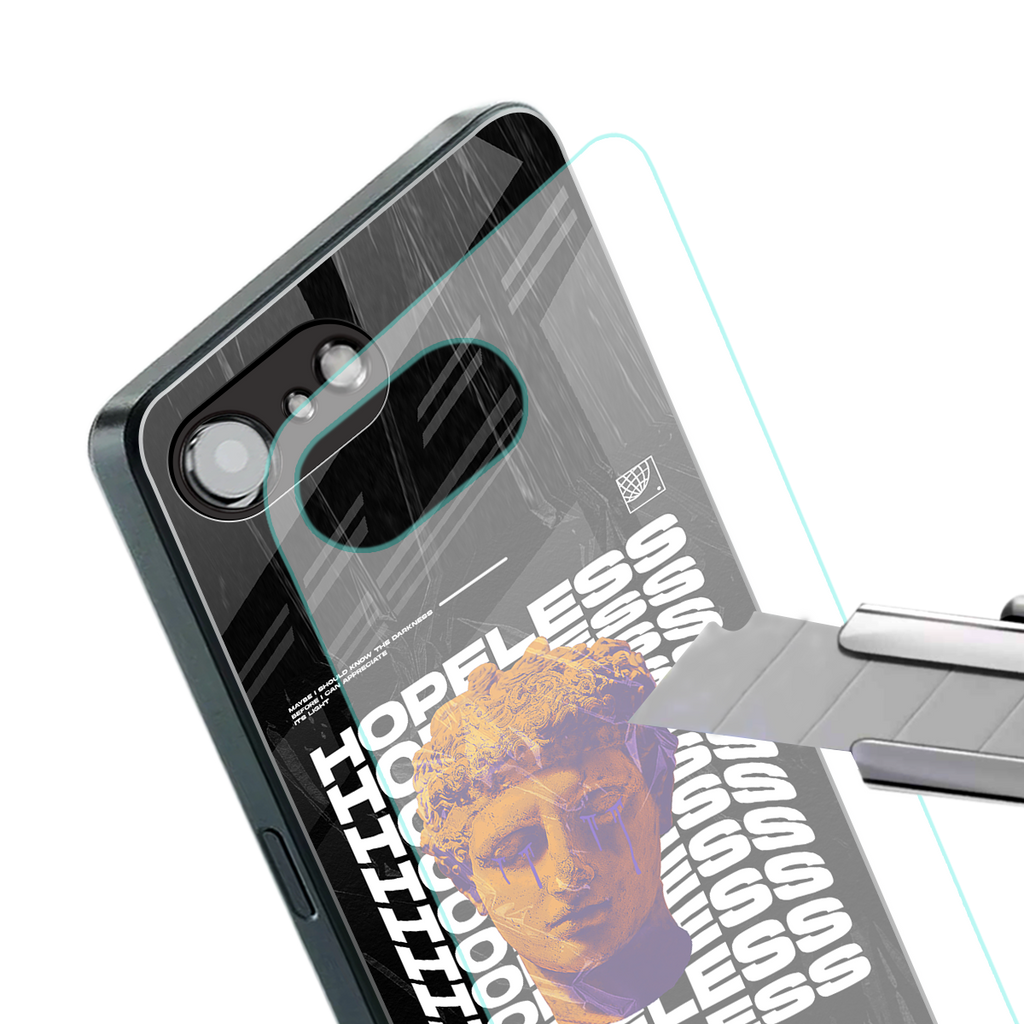 hopeless greek back phone cover | glass case for iphone 16e