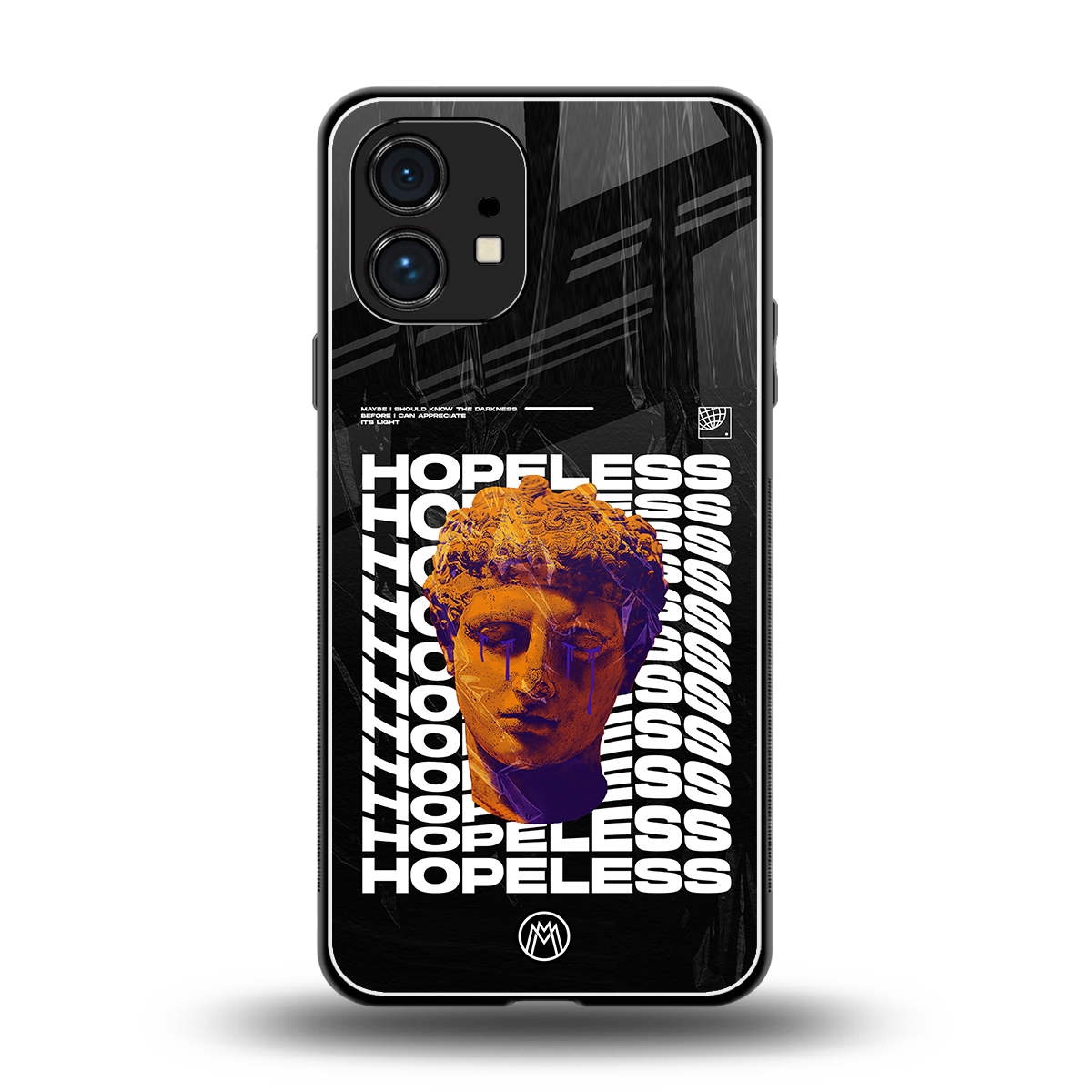 hopeless greek back phone cover | glass case for nothing phone 1