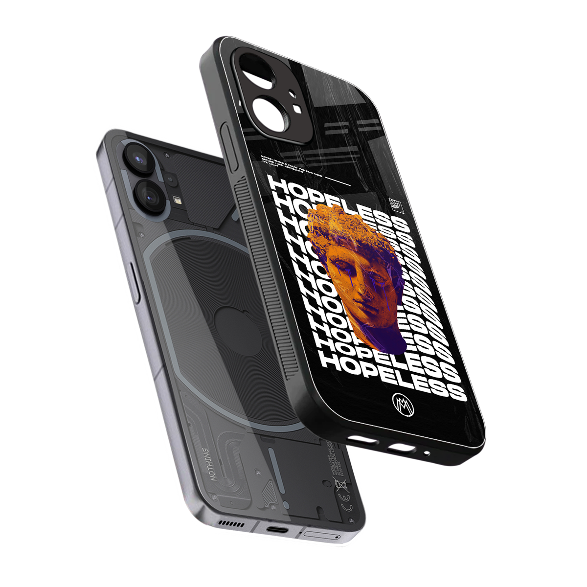 hopeless greek back phone cover | glass case for nothing phone 1
