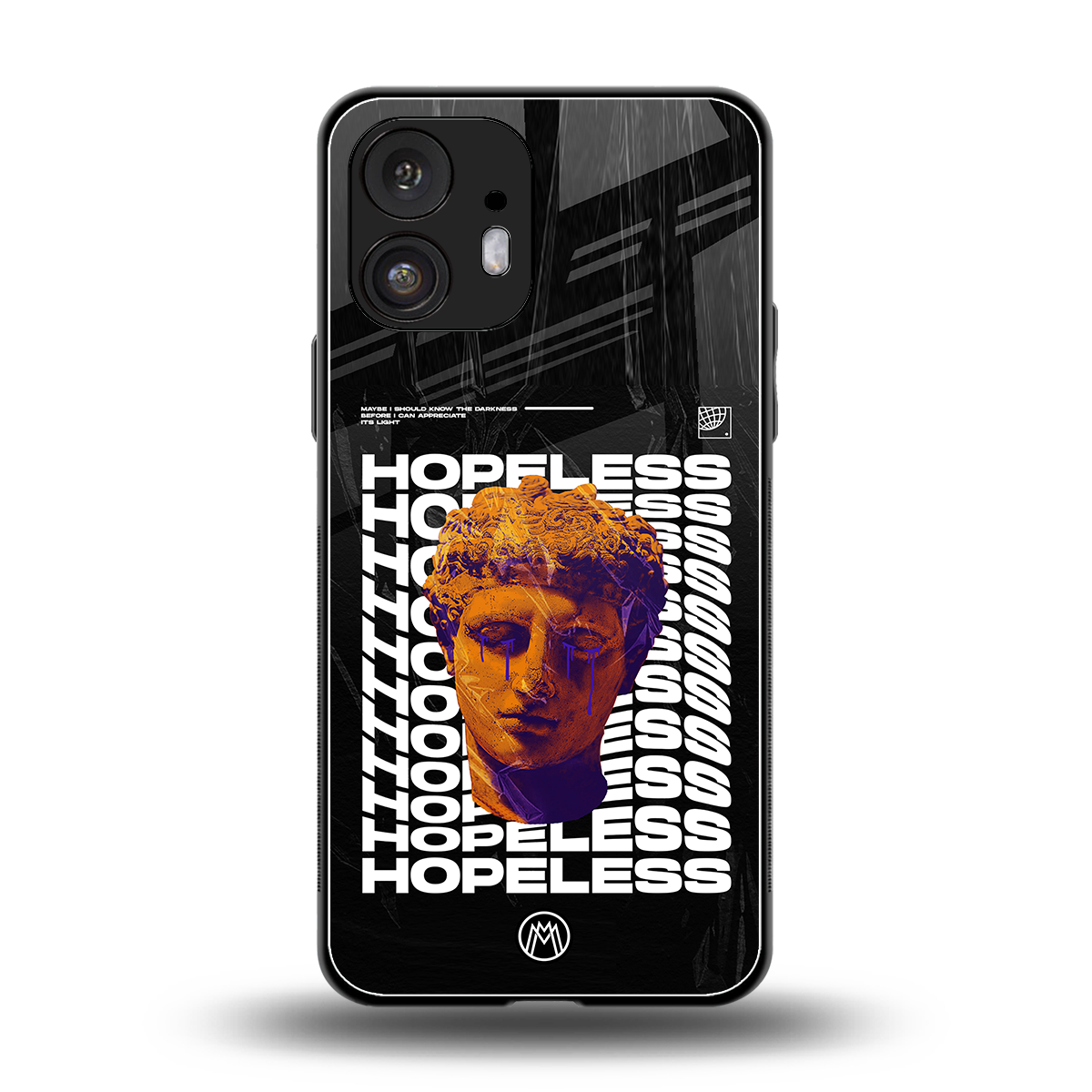 hopeless greek back phone cover | glass case for nothing phone 2