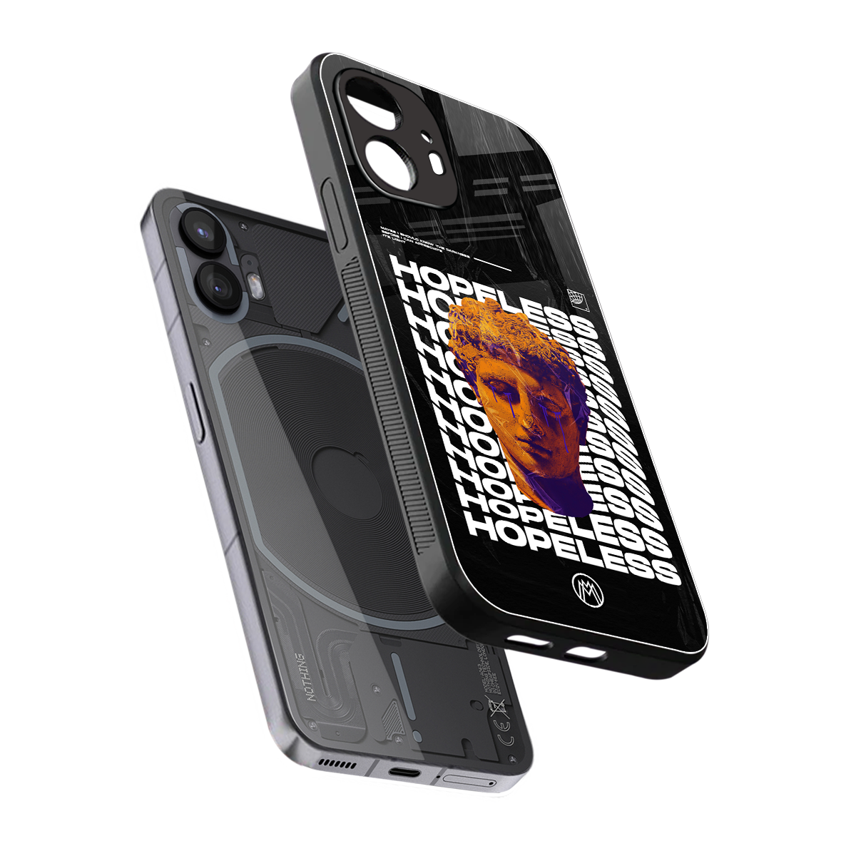 hopeless greek back phone cover | glass case for nothing phone 2