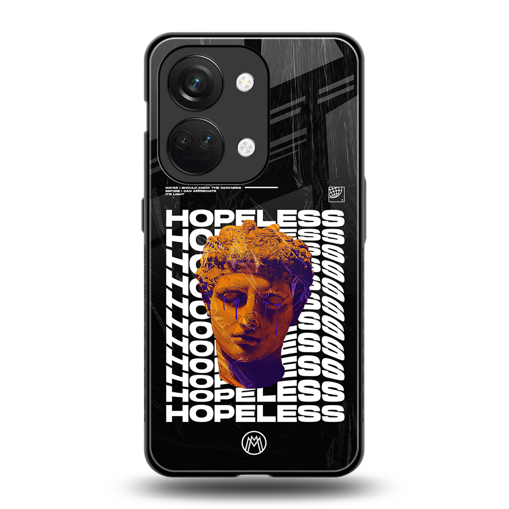 hopeless greek back phone cover | glass case for oneplus nord 3