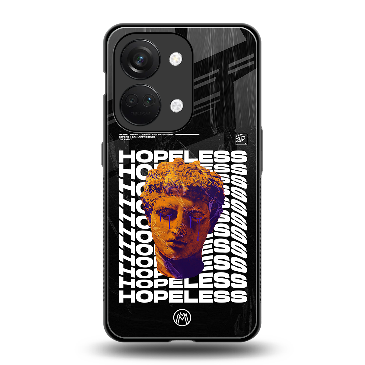 hopeless greek back phone cover | glass case for oneplus nord 3