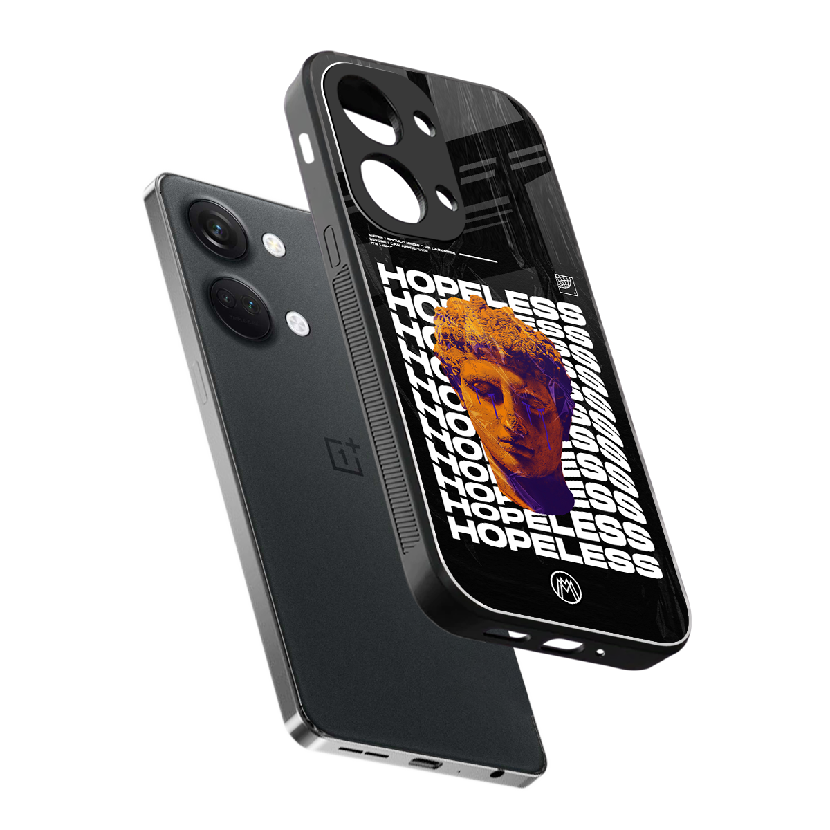 hopeless greek back phone cover | glass case for oneplus nord 3