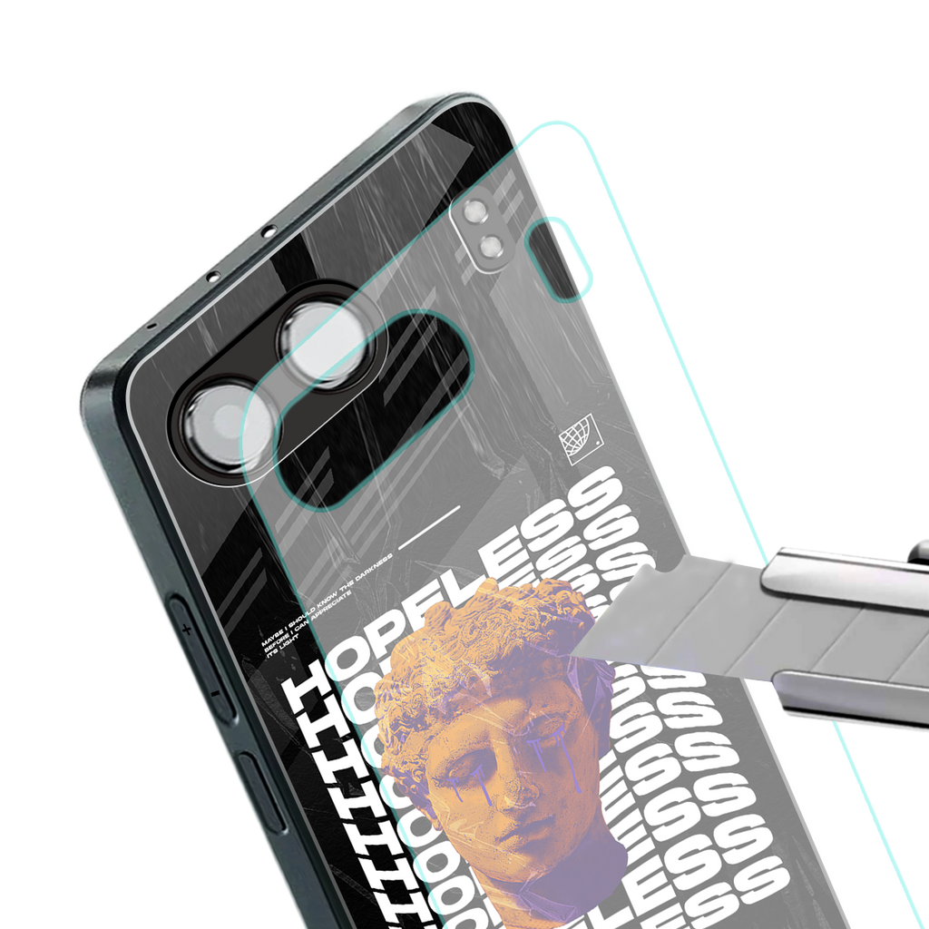 hopeless greek back phone cover | glass case for oneplus nord 4