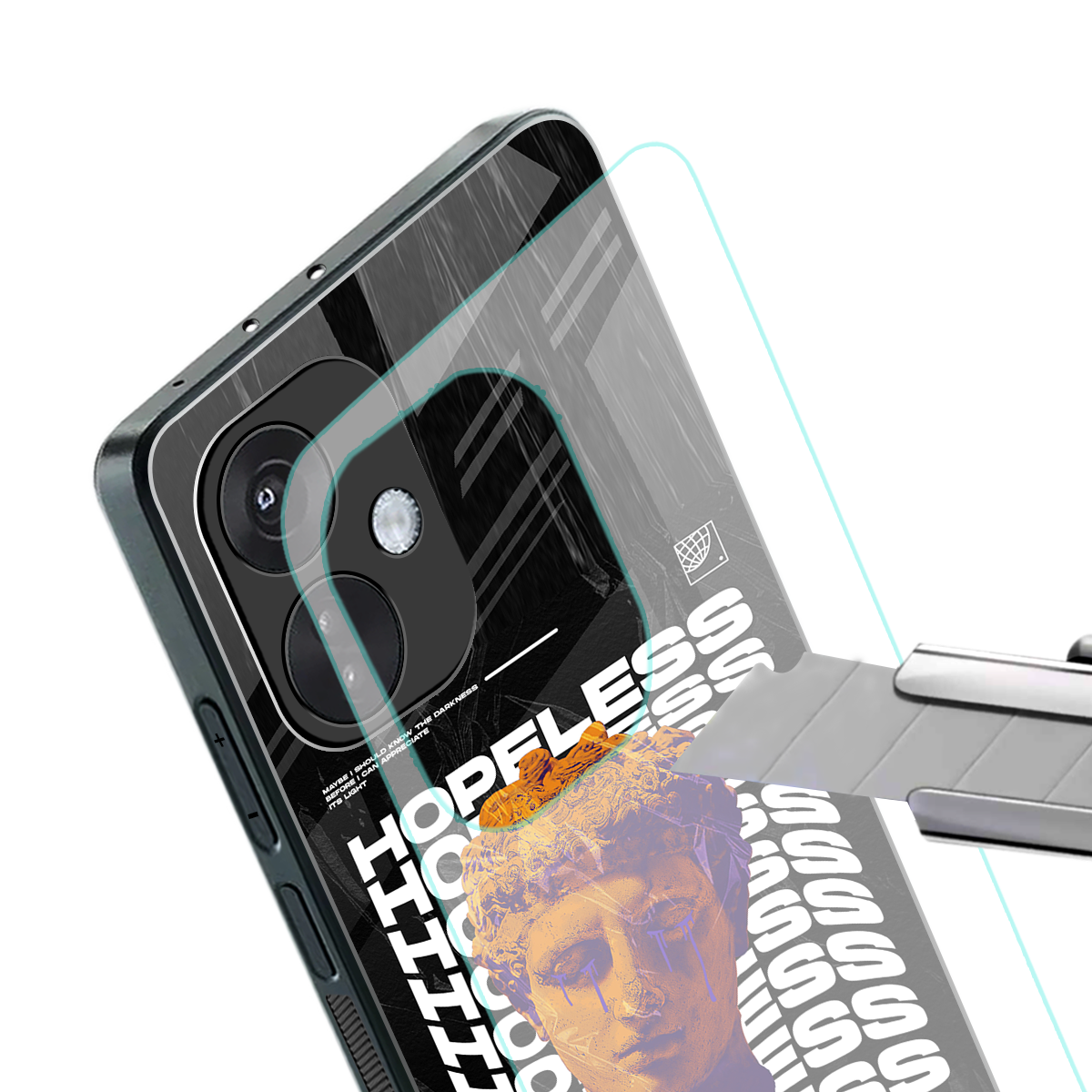 hopeless greek back phone cover | glass case for oneplus nord ce 3