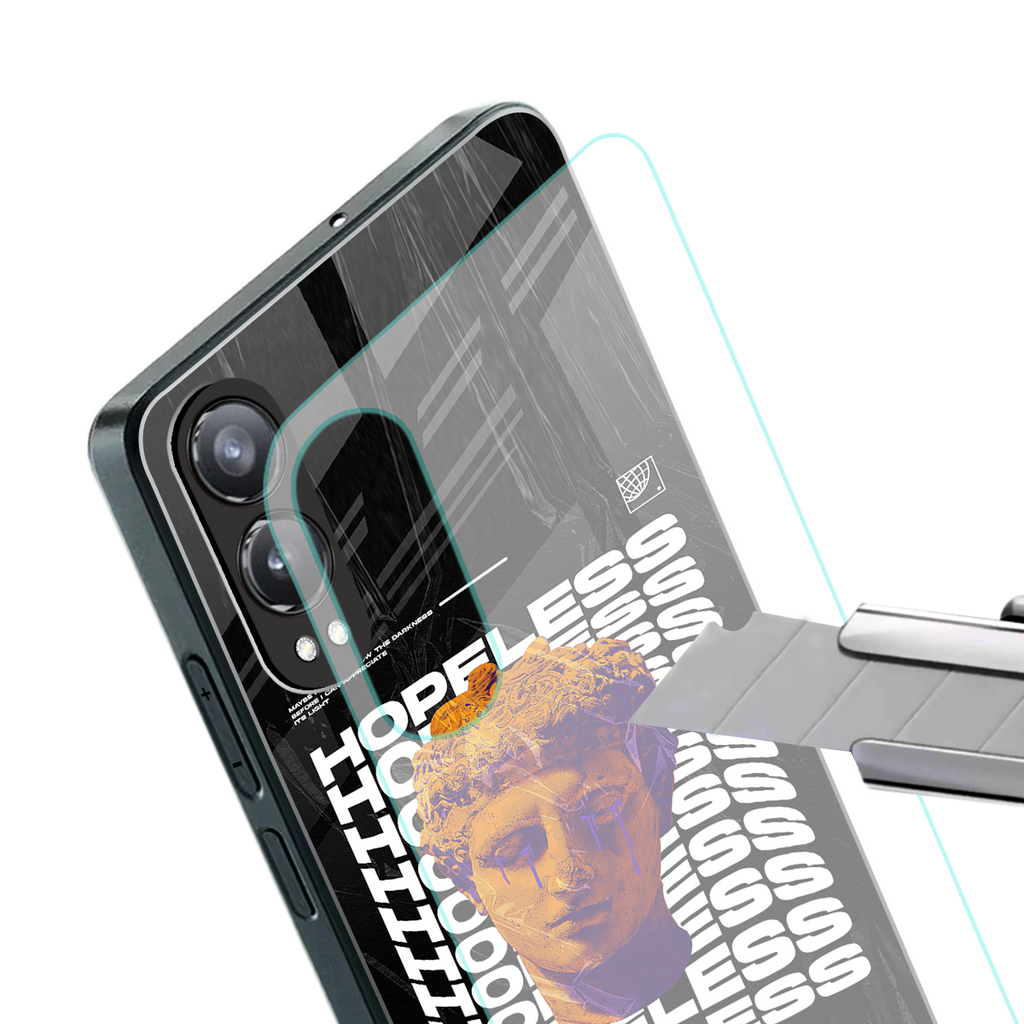 hopeless greek back phone cover | glass case for oneplus nord ce 4 lite