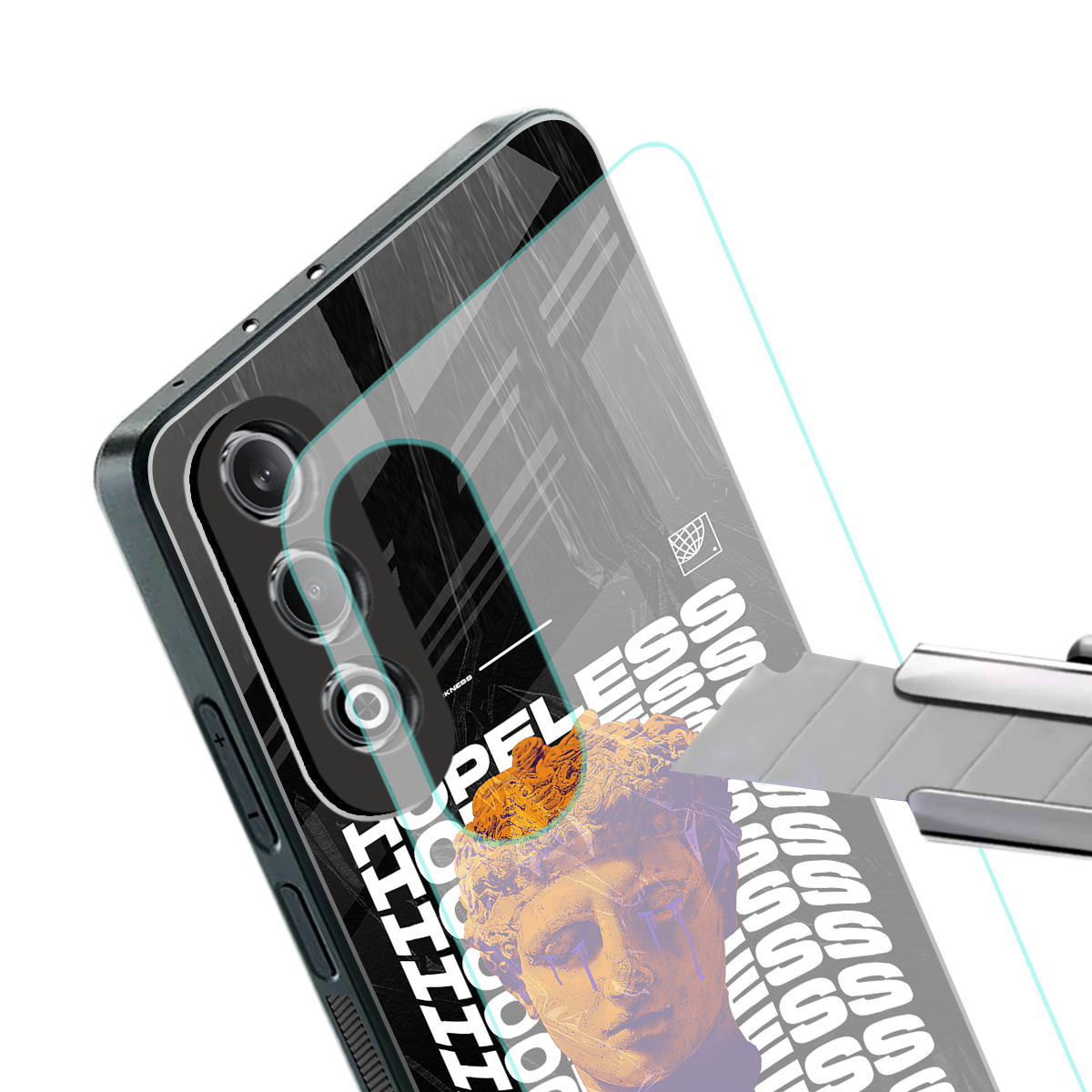 hopeless greek back phone cover | glass case for oneplus nord ce 4