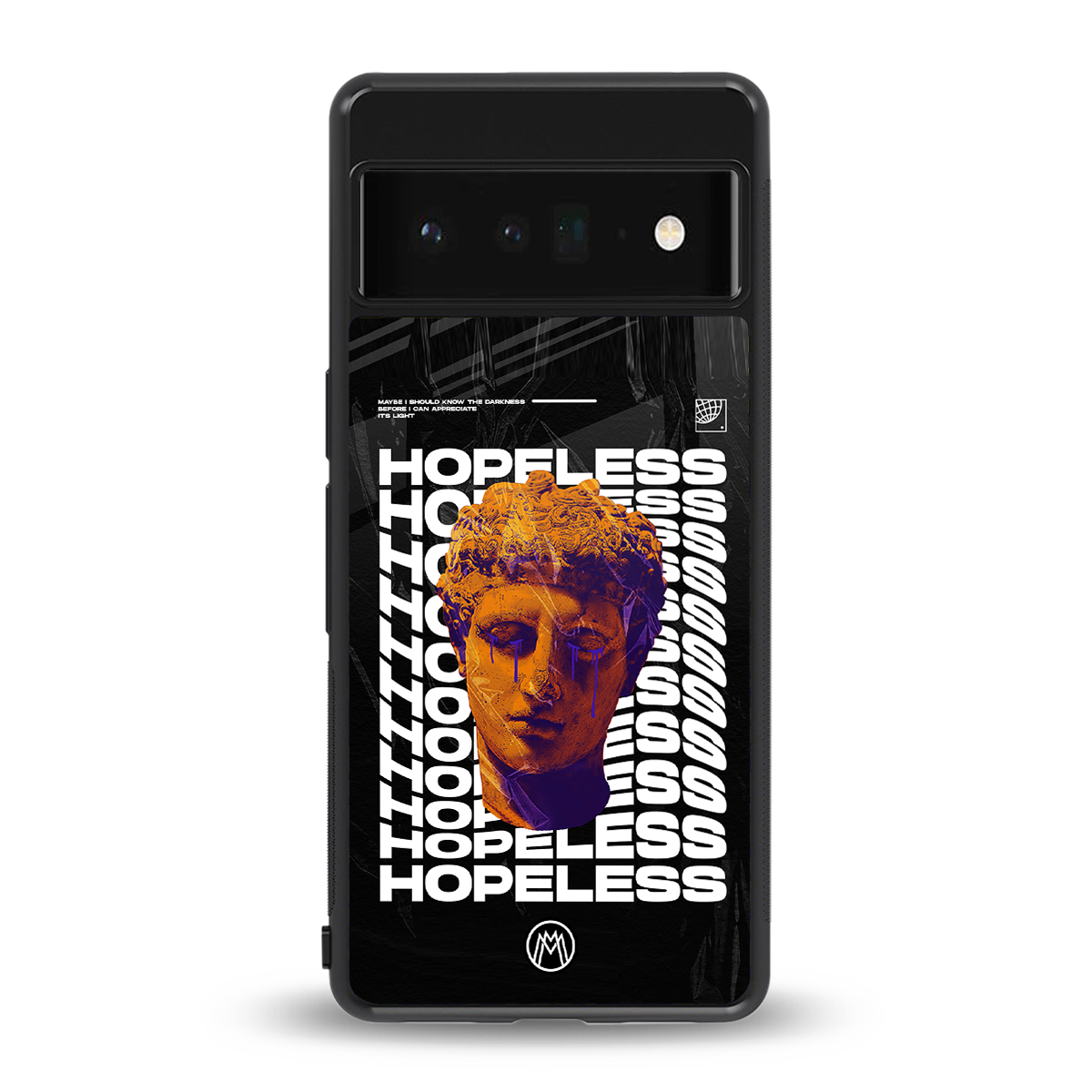hopeless greek back phone cover | glass case for google pixel 6 pro