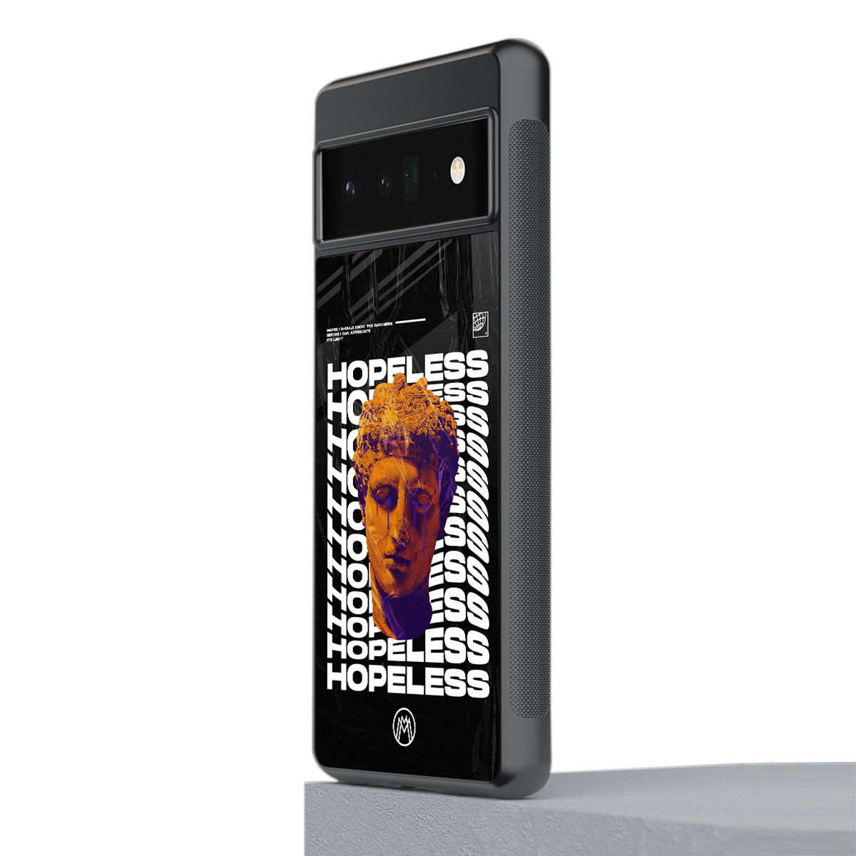 hopeless greek back phone cover | glass case for google pixel 6 pro