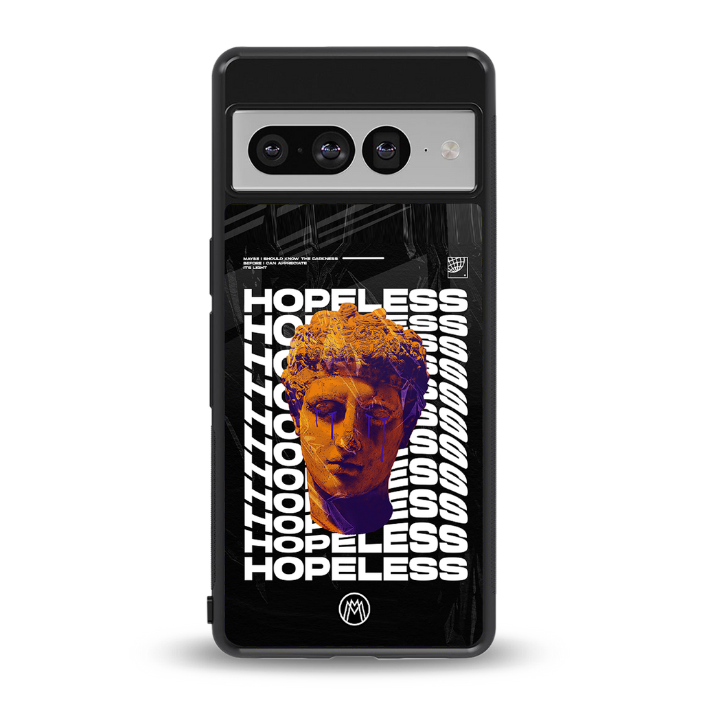 hopeless greek back phone cover | glass case for google pixel 7 pro
