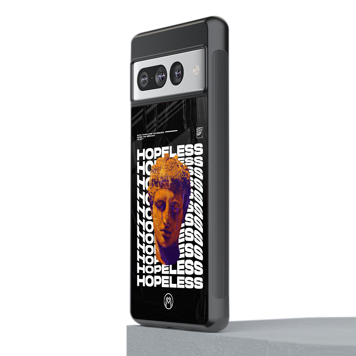 hopeless greek back phone cover | glass case for google pixel 7 pro