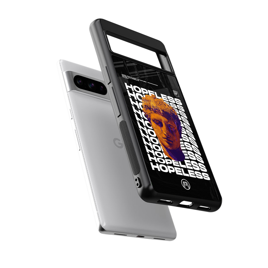 hopeless greek back phone cover | glass case for google pixel 8 pro