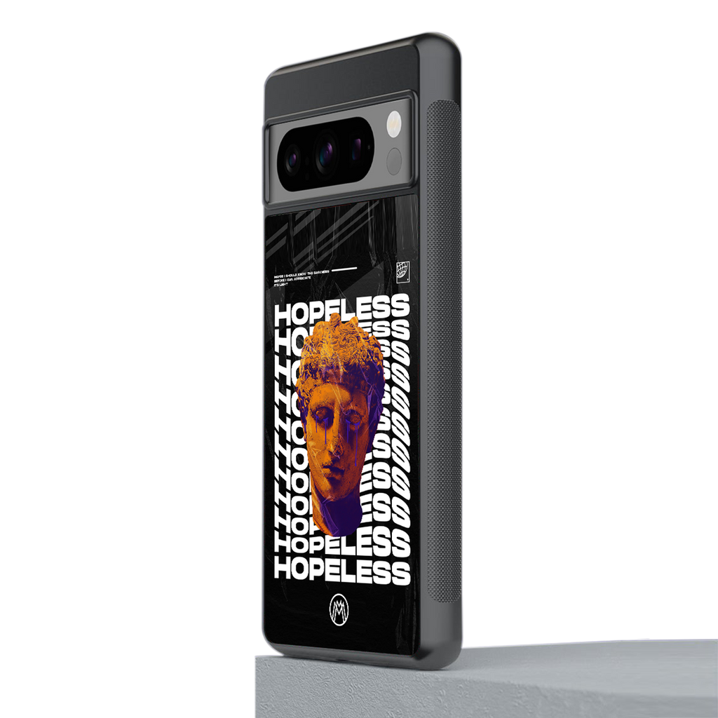 hopeless greek back phone cover | glass case for google pixel 8 pro